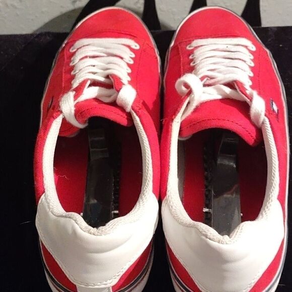 Tommy Hilfiger Woman's Red Lace-up Sneakers - Picture 4 of 7